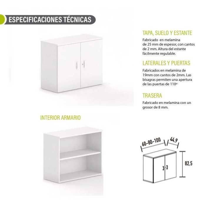 Armario de oficina bajo con puertas serie OH Office Armario de oficina bajo con puertas serie OH Office