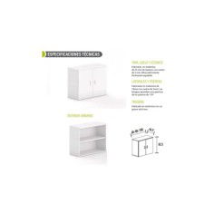 Armario de oficina bajo con puertas serie OH Office