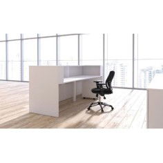 Mostrador de recepción doble ZETA, con pasacables, color configurable