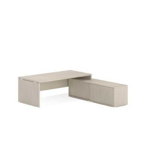 Mesa despacho con credencia KARINA, elegante y profesional, alto almacenaje Mesa despacho con credencia KARINA, elegante y profesional, alto almacenaje