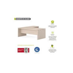 Mesa de despacho con ala KARINA, medidas a elegir, gran grosor