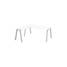 Mesa de oficina ATRIO, patas metálicas abiertas, tablero en blanco u olmo, fondo 80 cm Mesa de oficina ATRIO, patas metálicas abiertas, tablero en blanco u olmo, fondo 80 cm