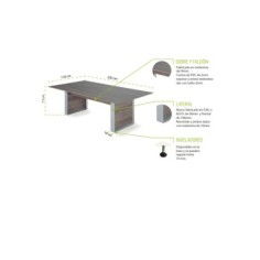 Mesa de reunión 220 rectangular serie OMEGA Mesa de reunión 220 rectangular serie OMEGA