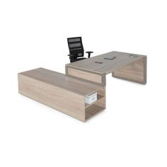 Mesa de despacho OMEGA con armario auxiliar lado derecho Mesa de despacho OMEGA con armario auxiliar lado derecho