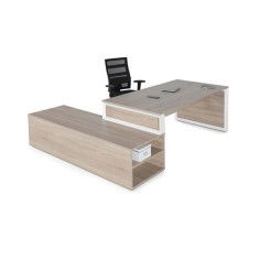 Mesa de despacho OMEGA con armario auxiliar lado derecho Mesa de despacho OMEGA con armario auxiliar lado derecho