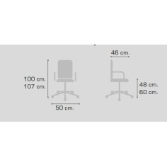 Silla de oficina CASIOPEA 4, respaldo malla, asiento de gran acolchado, base aluminio Silla de oficina CASIOPEA 4, respaldo malla, asiento de gran acolchado, base aluminio