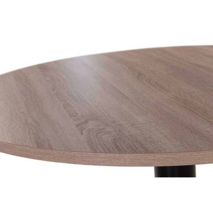 Mesa de reunión redonda pie metálico Blanco/Olmo de 110 CM Mesa de reunión redonda pie metálico Blanco/Olmo de 110 CM