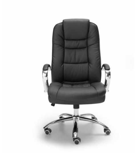 Sillón de oficina TOLEDO acolchado de gran grosor en ecopiel, base de aluminio, polipiel blanco Sillón de oficina TOLEDO acolchado de gran grosor en ecopiel, base de aluminio, polipiel blanco