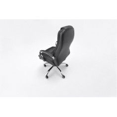 Sillón de oficina TOLEDO acolchado de gran grosor en ecopiel, base de aluminio, polipiel blanco