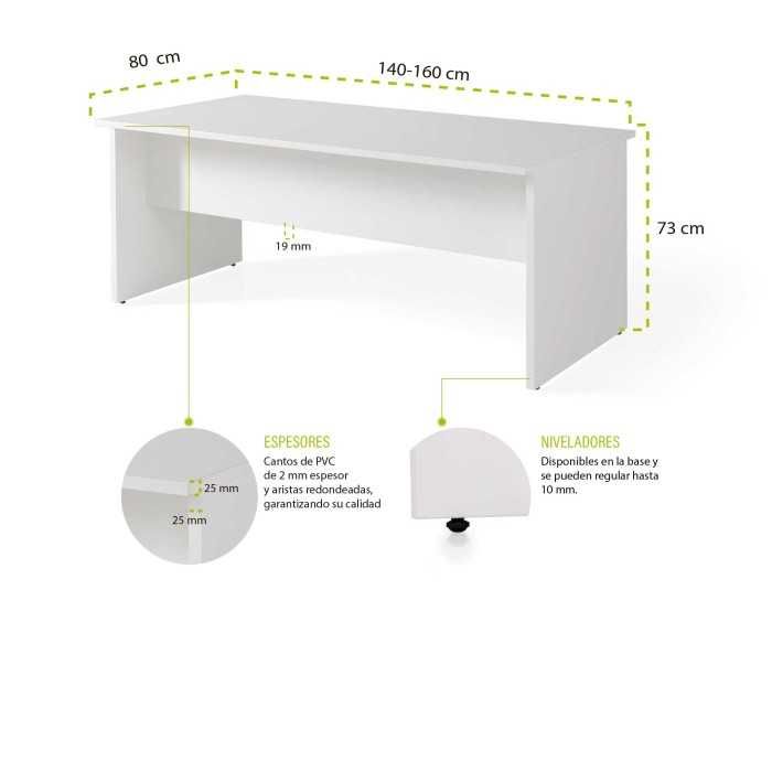 Mesa de oficina Serie COLOR acabado Blanco Mesa de oficina Serie COLOR acabado Blanco