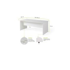Mesa de oficina Serie COLOR acabado Blanco Mesa de oficina Serie COLOR acabado Blanco