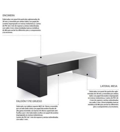 Mesa de despacho SERIE G3.2 lateral derecho ancho de Jgorbe Mesa de despacho SERIE G3.2 lateral derecho ancho de Jgorbe