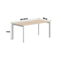 Mesa de despacho STAR,  estructura 4 patas metálica, fondo 100 cm