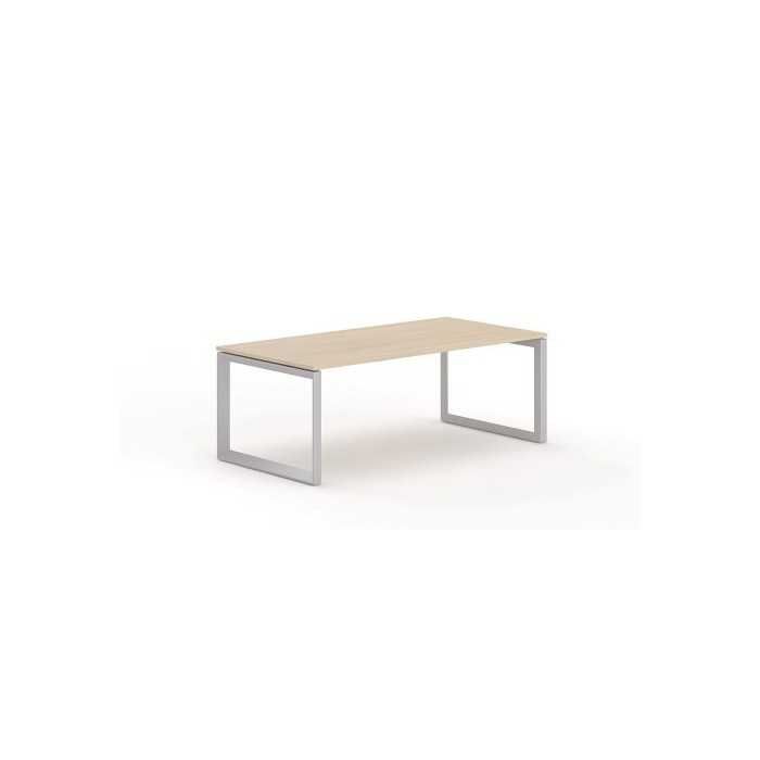 Mesa de oficina STAR, estructura metálica, lateral cerrado, fondo 100 cm