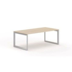 Mesa de oficina STAR, estructura metálica,  lateral cerrado, fondo 100 cm