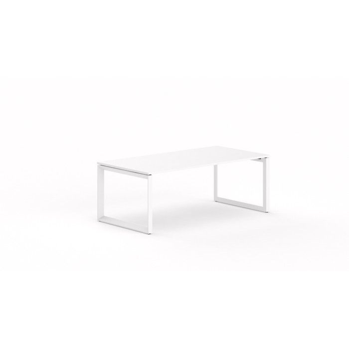 Mesa de oficina STAR, estructura metálica, lateral cerrado, fondo 100 cm