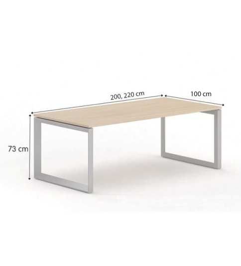 Mesa de oficina STAR, estructura metálica,  lateral cerrado, fondo 100 cm Mesa de oficina STAR, estructura metálica,  lateral cerrado, fondo 100 cm