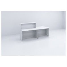 Mostrador recepción blanco módulo recto izquierda + minusválidos SERIE BASIC