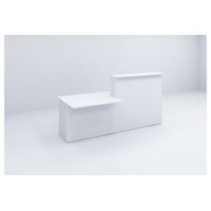 Mostrador recepción blanco módulo recto izquierda + minusválidos SERIE BASIC