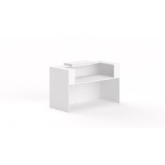 Mostrador de recepción individual ZETA, sobremostrador decorativo, con pasacables