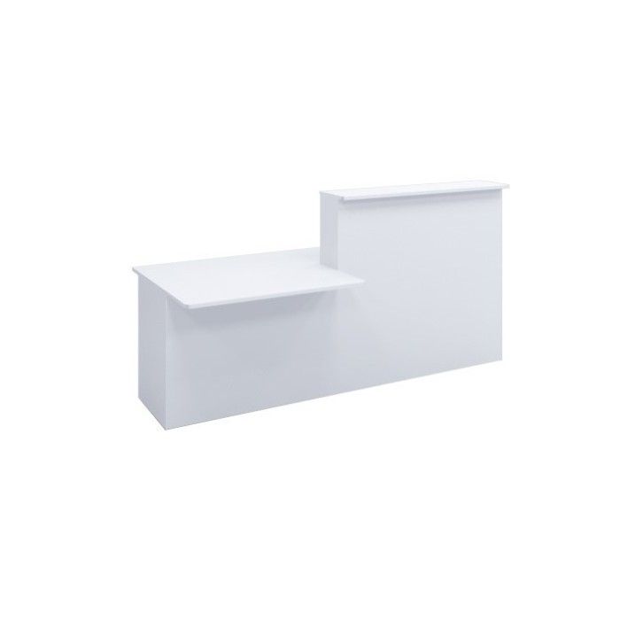 Mostrador recepción blanco módulo recto izquierda + minusválidos SERIE BASIC