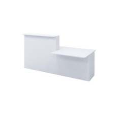 Mostrador recepción compuesto por módulo recto derecha + minusválidos SERIE BASIC acabado blanco