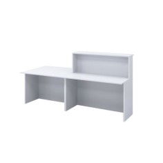 Mostrador recepción compuesto por módulo recto derecha + minusválidos SERIE BASIC acabado blanco