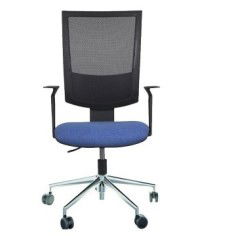 Silla de oficina CASIOPEA 4, respaldo malla, asiento de gran acolchado, base aluminio Silla de oficina CASIOPEA 4, respaldo malla, asiento de gran acolchado, base aluminio