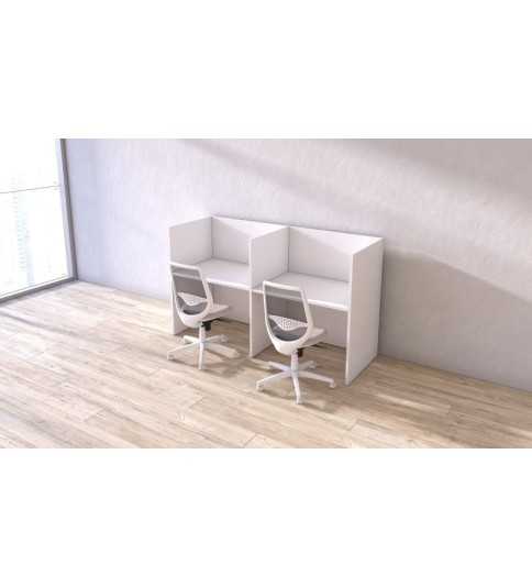 Call center doble lineal ancho 160 cm, cantos rectos altura 121 cm Call center doble lineal ancho 160 cm, cantos rectos altura 121 cm