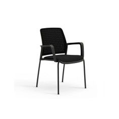 Silla confidente TEMA con brazos, estructura negra Silla confidente TEMA con brazos, estructura negra