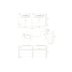 Mostrador recepción MOBI blanco, ancho 240 cm, sobremostrador y zócalo grafito