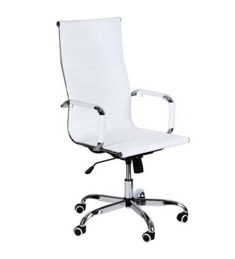 Silla de Oficina DEVI en polipiel blanca Silla de Oficina DEVI en polipiel blanca