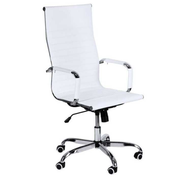Silla de Oficina DEVI en polipiel blanca