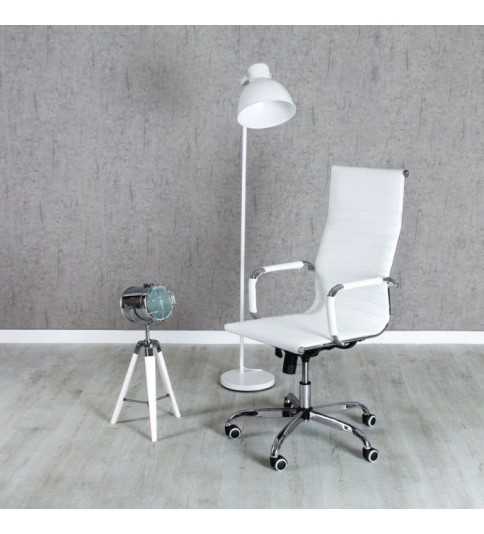 Silla de Oficina DEVI en polipiel blanca Silla de Oficina DEVI en polipiel blanca