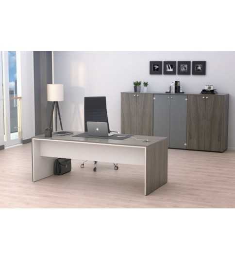 Despacho completo STYLE , mesa recta fondo 80 cm + 3 armarios medios Despacho completo STYLE , mesa recta fondo 80 cm + 3 armarios medios