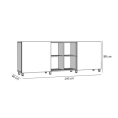 Estantería de celdas 2 puertas correderas y 12 huecos Estantería de celdas 2 puertas correderas y 12 huecos