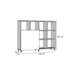 Estantería de celdas 12 huecos y puerta corredera
