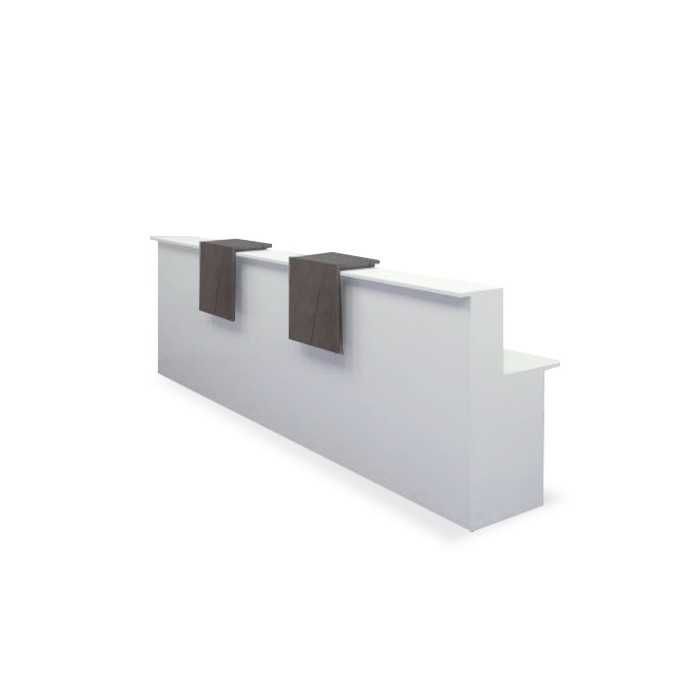 Mostrador de recepción BASIC, blanco con sobremostradores a elegir, ancho 360 cm