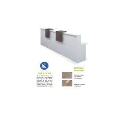 Mostrador de recepción BASIC, blanco con sobremostradores a elegir, ancho 360 cm