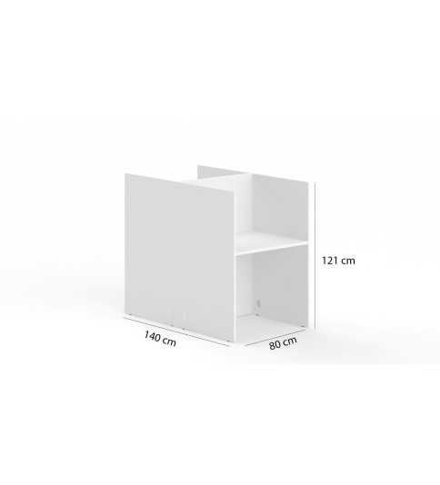 Call center doble enfrentados ancho 80 cm, cantos rectos altura 121 cm Call center doble enfrentados ancho 80 cm, cantos rectos altura 121 cm