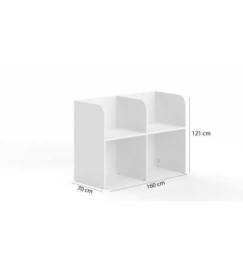 Call center doble lineal ancho 160 cm, cantos redondeados altura 121 cm Call center doble lineal ancho 160 cm, cantos redondeados altura 121 cm