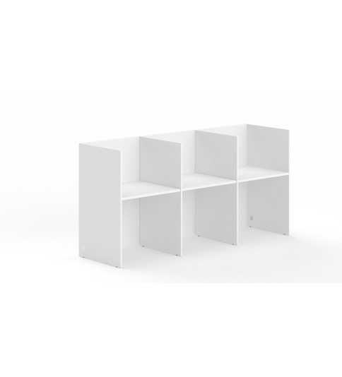 Call center 3 puestos lineales, ancho 240 cm, cantos rectos altura 121 cm Call center 3 puestos lineales, ancho 240 cm, cantos rectos altura 121 cm