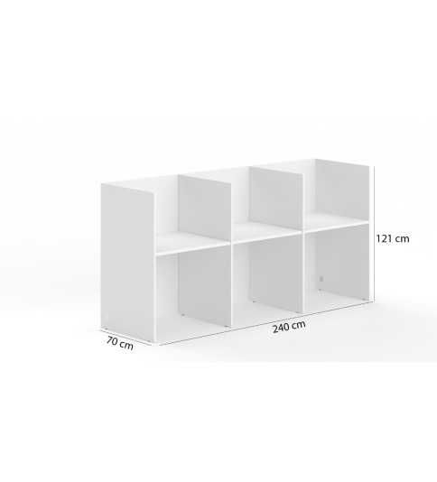 Call center 3 puestos lineales, ancho 240 cm, cantos rectos altura 121 cm Call center 3 puestos lineales, ancho 240 cm, cantos rectos altura 121 cm