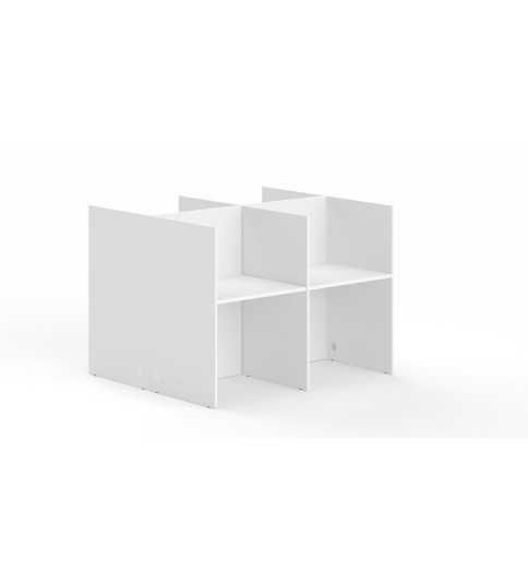 Call center 4 puestos enfrentados ancho 160 cm, cantos rectos altura 121 cm Call center 4 puestos enfrentados ancho 160 cm, cantos rectos altura 121 cm