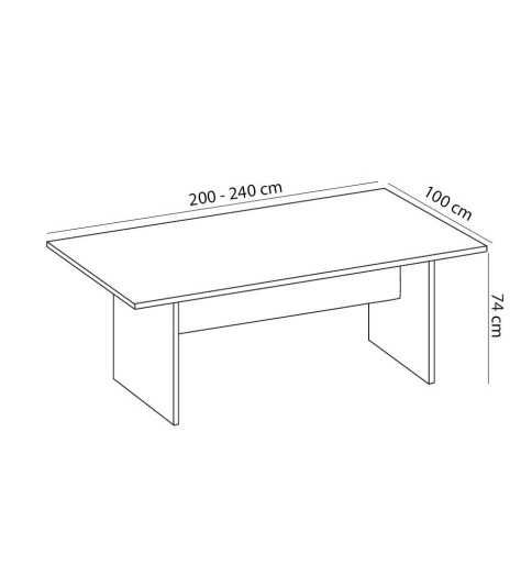 Mesa rectangular base en H