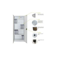 Armario metálico de oficina de puertas abatibles ancho 80 cm Armario metálico de oficina de puertas abatibles ancho 80 cm