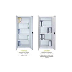 Armario metálico de oficina de puertas abatibles ancho 80 cm Armario metálico de oficina de puertas abatibles ancho 80 cm