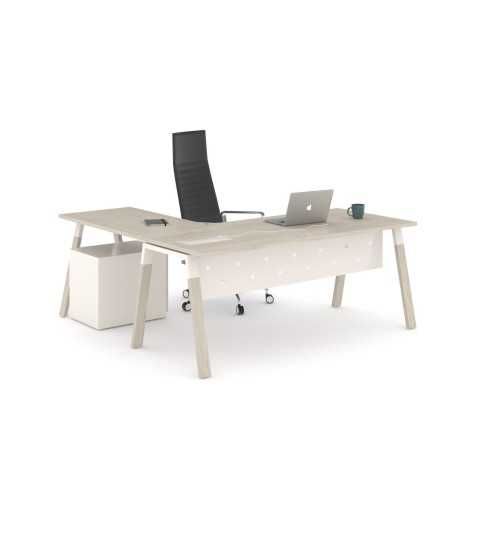Mesa de oficina modelo venus madera con ala Mesa de oficina modelo venus madera con ala