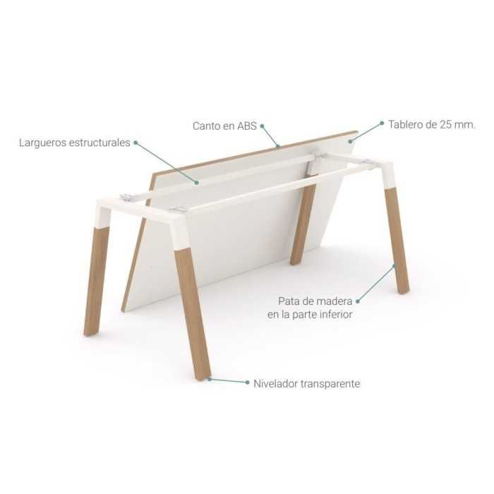Mesa de oficina modelo venus madera fondo 80 cm Mesa de oficina modelo venus madera fondo 80 cm