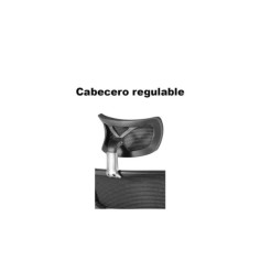 Silla ergonomica de oficina Modelo Ankara de Euromof, con cabecero regulable, soporte lumbar, color negro Silla ergonomica de oficina Modelo Ankara de Euromof, con cabecero regulable, soporte lumbar, color negro